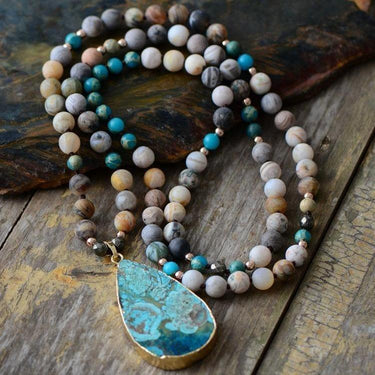 Calming Ocean Jasper Inspiration Necklace-Your Soul Place
